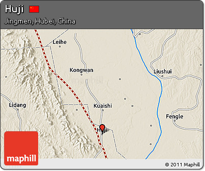 Shaded Relief 3D Map of Huji