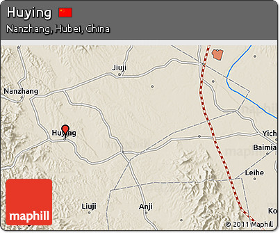Shaded Relief 3D Map of Huying