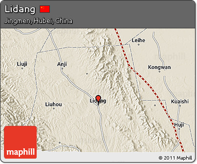 Shaded Relief 3D Map of Lidang