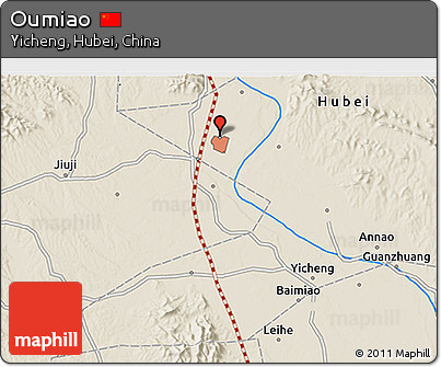 Shaded Relief 3D Map of Oumiao