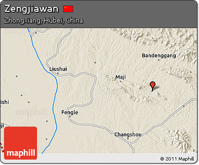 Shaded Relief 3D Map of Zengjiawan
