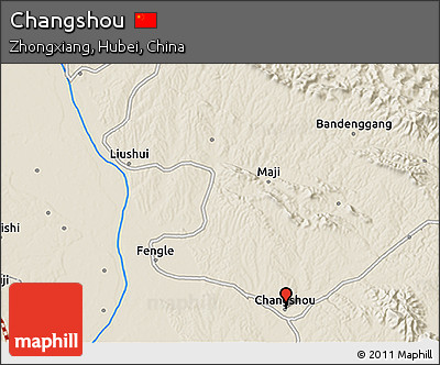 Shaded Relief 3D Map of Changshou