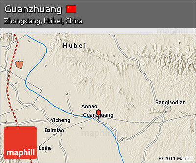 Shaded Relief 3D Map of Guanzhuang