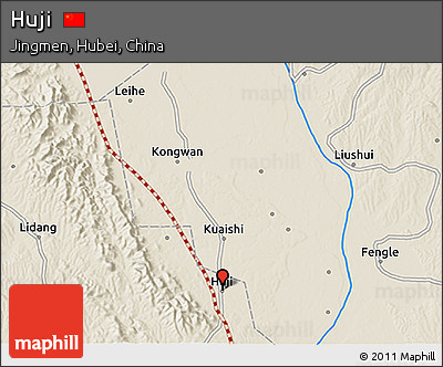 Shaded Relief 3D Map of Huji