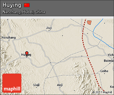 Shaded Relief 3D Map of Huying
