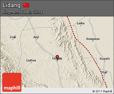 Shaded Relief 3D Map of Lidang