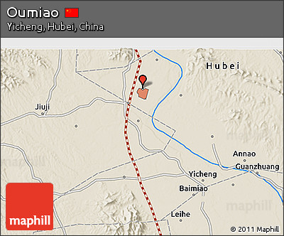 Shaded Relief 3D Map of Oumiao