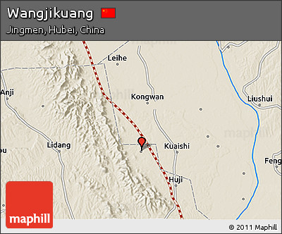 Shaded Relief 3D Map of Wangjikuang