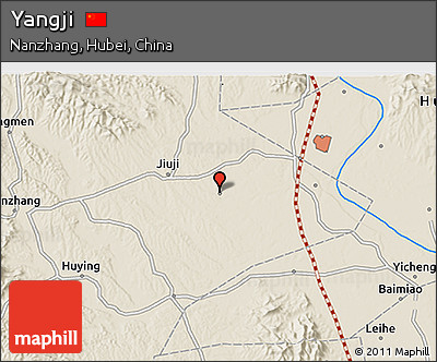Shaded Relief 3D Map of Yangji