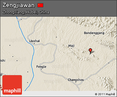Shaded Relief 3D Map of Zengjiawan