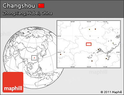 Blank Location Map of Changshou