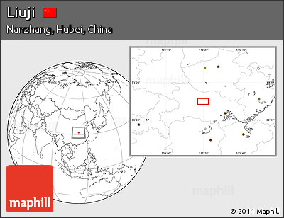 Blank Location Map of Liuji