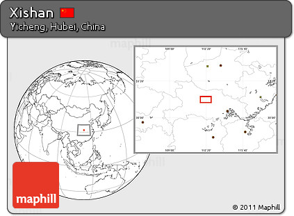 Blank Location Map of Xishan