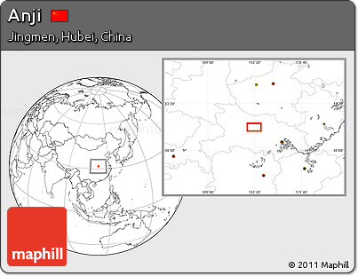 Blank Location Map of Anji