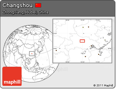 Blank Location Map of Changshou