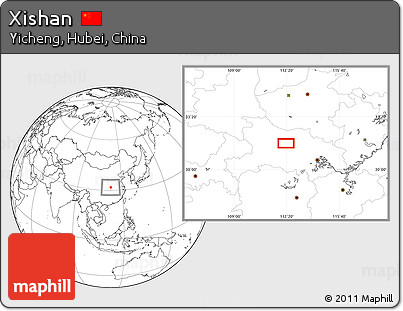 Blank Location Map of Xishan