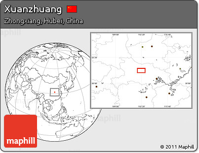 Blank Location Map of Xuanzhuang