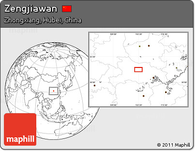 Blank Location Map of Zengjiawan