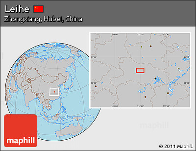 Gray Location Map of Leihe