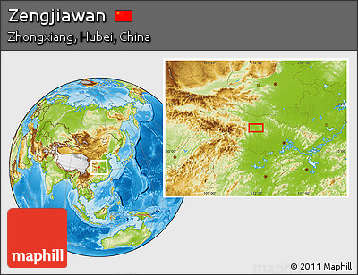 Physical Location Map of Zengjiawan
