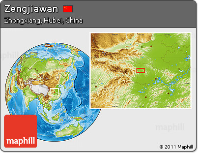 Physical Location Map of Zengjiawan