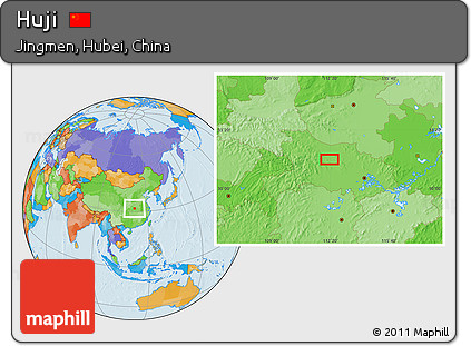 Political Location Map of Huji