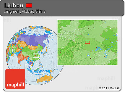 Political Location Map of Liuhou