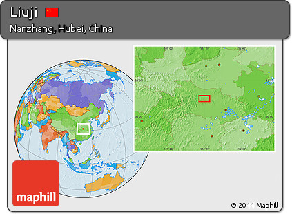 Political Location Map of Liuji