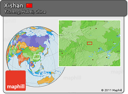 Political Location Map of Xishan