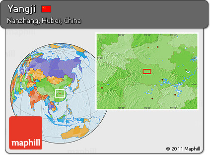 Political Location Map of Yangji
