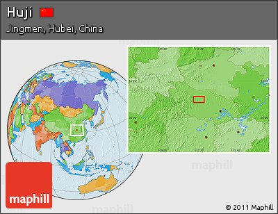 Political Location Map of Huji