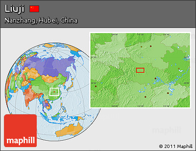 Political Location Map of Liuji