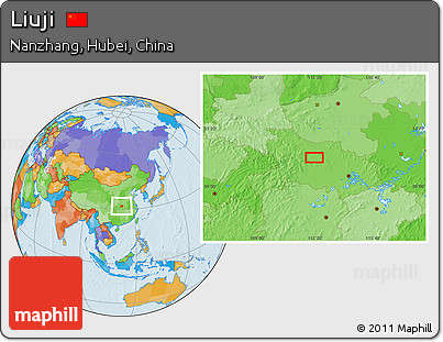 Political Location Map of Liuji