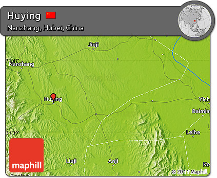 Physical Map of Huying
