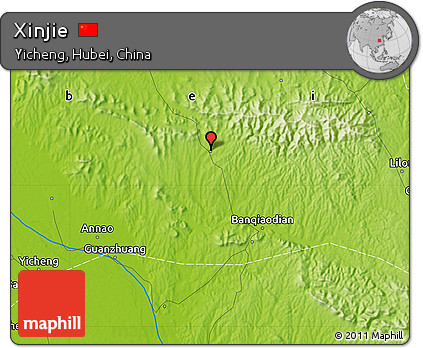 Physical Map of Xinjie