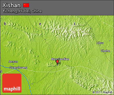 Physical Map of Xishan