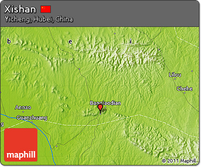 Physical Map of Xishan