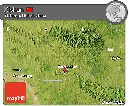 Satellite Map of Xishan