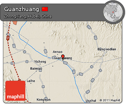 Shaded Relief Map of Guanzhuang