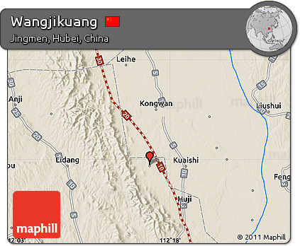 Shaded Relief Map of Wangjikuang
