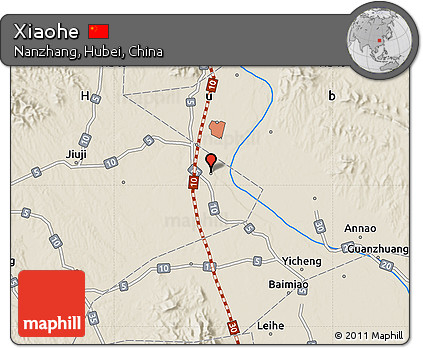 Shaded Relief Map of Xiaohe