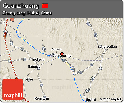 Shaded Relief Map of Guanzhuang