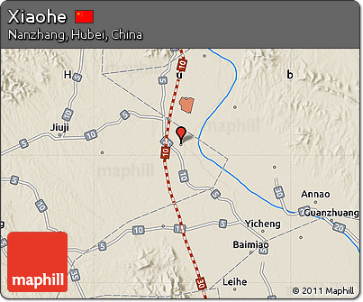 Shaded Relief Map of Xiaohe