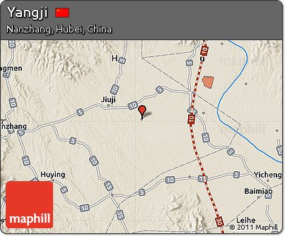 Shaded Relief Map of Yangji