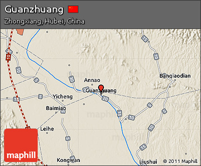 Shaded Relief Map of Guanzhuang