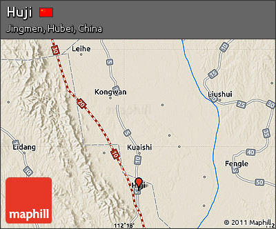 Shaded Relief Map of Huji