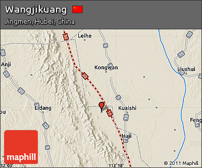 Shaded Relief Map of Wangjikuang