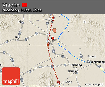 Shaded Relief Map of Xiaohe