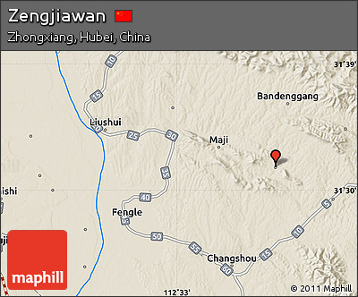 Shaded Relief Map of Zengjiawan