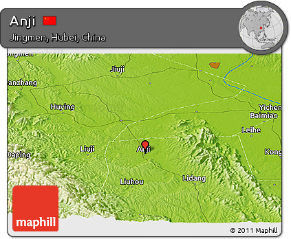 Physical Panoramic Map of Anji